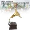 2 Stück Eisen Schallplattenspieler Modell Rot Bronze Grammophon Ornament Grammophon Plattenteller Heimdeko