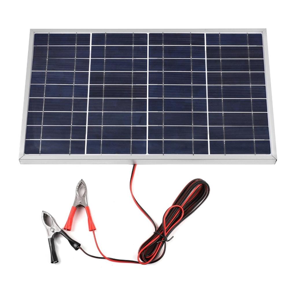 10W Framed Polycrystalline Solar Panel Kit with Controller - 12V/18V