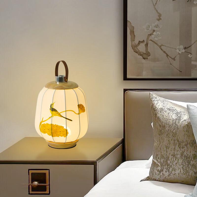 OEING New Chinese Style Portable Lantern Table Lamp