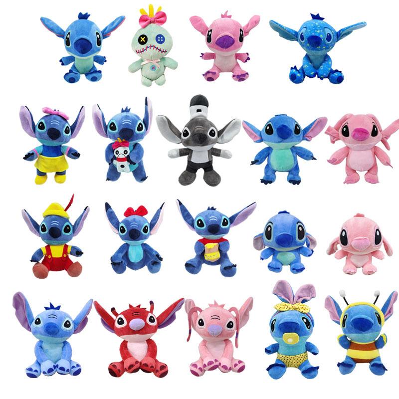 25cm Disney Plysjleke Stitch Originale Animefigurer Disney Lilo & Stitch Søte Kosedyr Filmperiferi Myke Ornamenter Gave