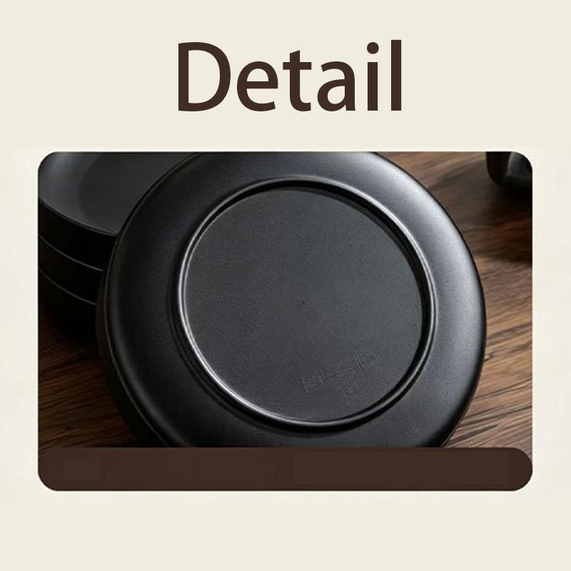 Round PP Unbreakable Dinner Plates Reusable Plastic Serving Platter for Fruits Salad Barbecue Desserts Household Dining Dishes