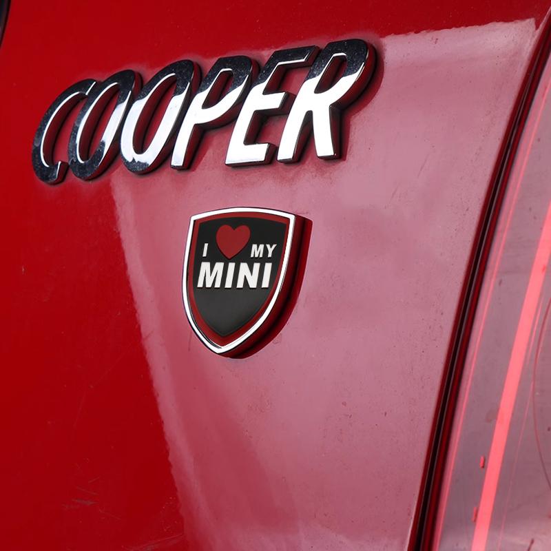 1/2Pcs 3D Metal Car Styling Shield Stickers Trunk Exterior Auto Decals Accessories For MINI Cooper JCW WORKS R55 R56 F55 F56 R57