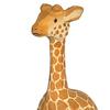 Small Wooden Giraffe Keepsakes Figurine, Cute Cartoon Ornament, Minimalist Animal Whimsical Nursery Table Decor Statue, Hand-Painted for