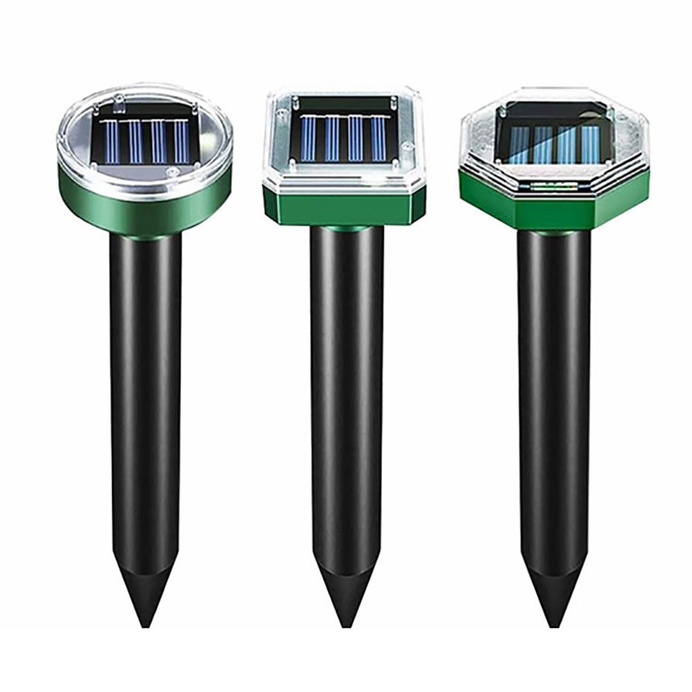 Noiseless Mouse Repeller Solar Powered Rodent Deterrent Solar Ultrasonic Mole Repeller Garden