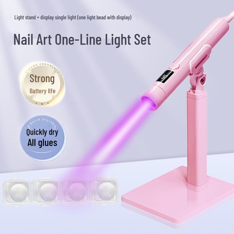 360° Rotating Portable Nail Light Stand for Manicure and Wearable Nail Pieces