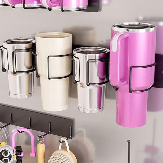 Magnetic Cup Storage Rack Water Bottle Holder Rustproof Strong Load-bearing Easy To Install