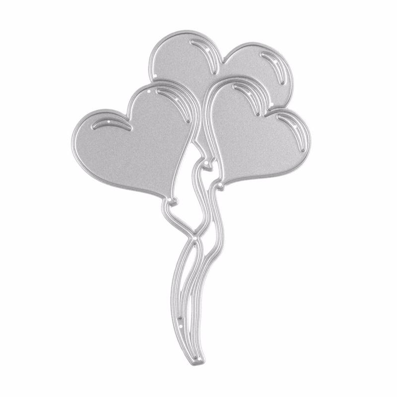 Cute Heart  Shaped Balloon Cutting Mold for DIY Scrapbook Photo Album Embossed Paper Card Mold