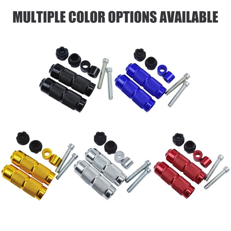 Aluminum Motorcycle Footpegs Rearset Foot Rest Peg Pedal with Nonslip Surfaces & Comfortable Grip for Enhanced Stability