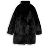 Women's Tom Tailor Coat Made of Faux Fur with a Stand-up Collar, Regular Fit (1048286) Black