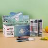 Crystal Blue Erasable Gel Pen: Metal Clip, Press-to-Erase, Triangular Grip, 0.5mm Bullet Tip for Correct Hand Posture.