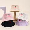 New embroidered fruit bucket hat female export double-sided can wear sunshade basin hat spot