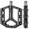 GEWAGE Bicycle 3 Wide Road Hybrid Pedals, Flat, Bearings, High-Speed Rotation, Tread, Anti-Slip, Lightweight, High-Durability, Aluminum, 9/16 Inch,