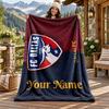 FC Dallas Custom Name Flannel Blanket Personalized Soft Warm Plush Throw Blanket Customized Gift for Family Friends