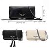 Women Hot Diamond Chain Leather Bag Messenger Bag Handbag Simple Wing Design Shoulder Bag