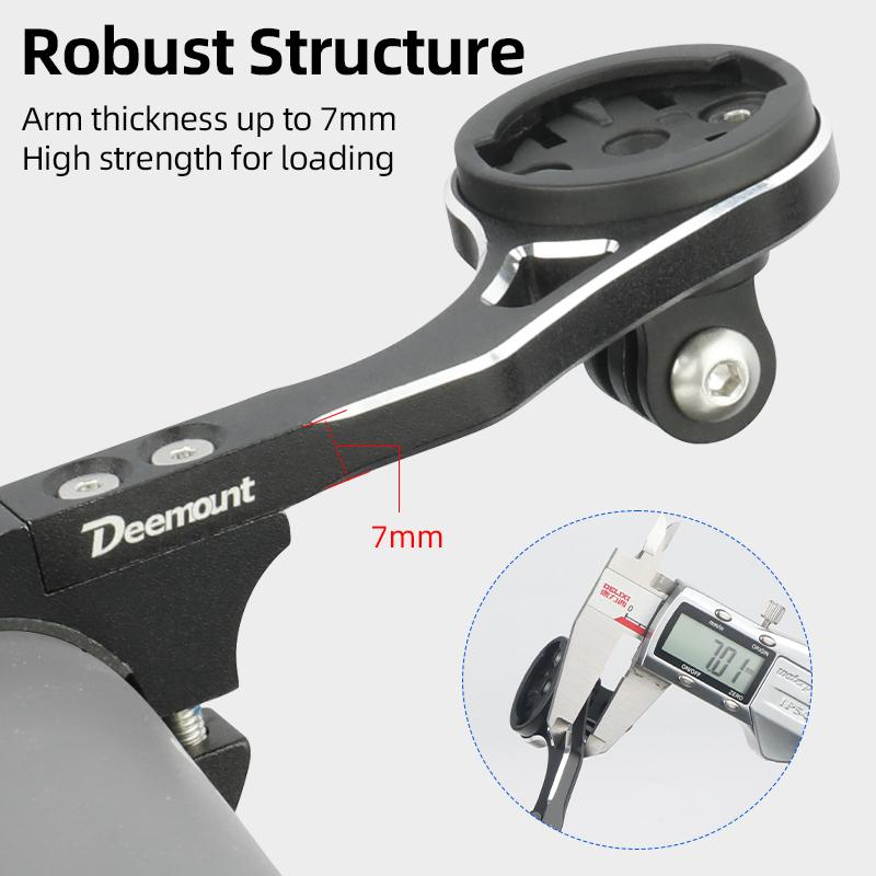 MTB Road Bike Handlebar Extended Bar Computer Mount for Garmin/Bryton/Wahoo Out Front Sports Camera Front Light Stand Clip