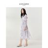 Juzhi Annacoco Resort Cloud Mist Print Chiffon Dress