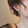 2024 Hot Style Long Tassel Butterfly Stud Earrings for Women - High-End Light Luxury