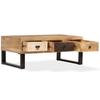 VidaXL Table basse avec 3 tiroirs Bois de manguier massif 90x50x35 cm
