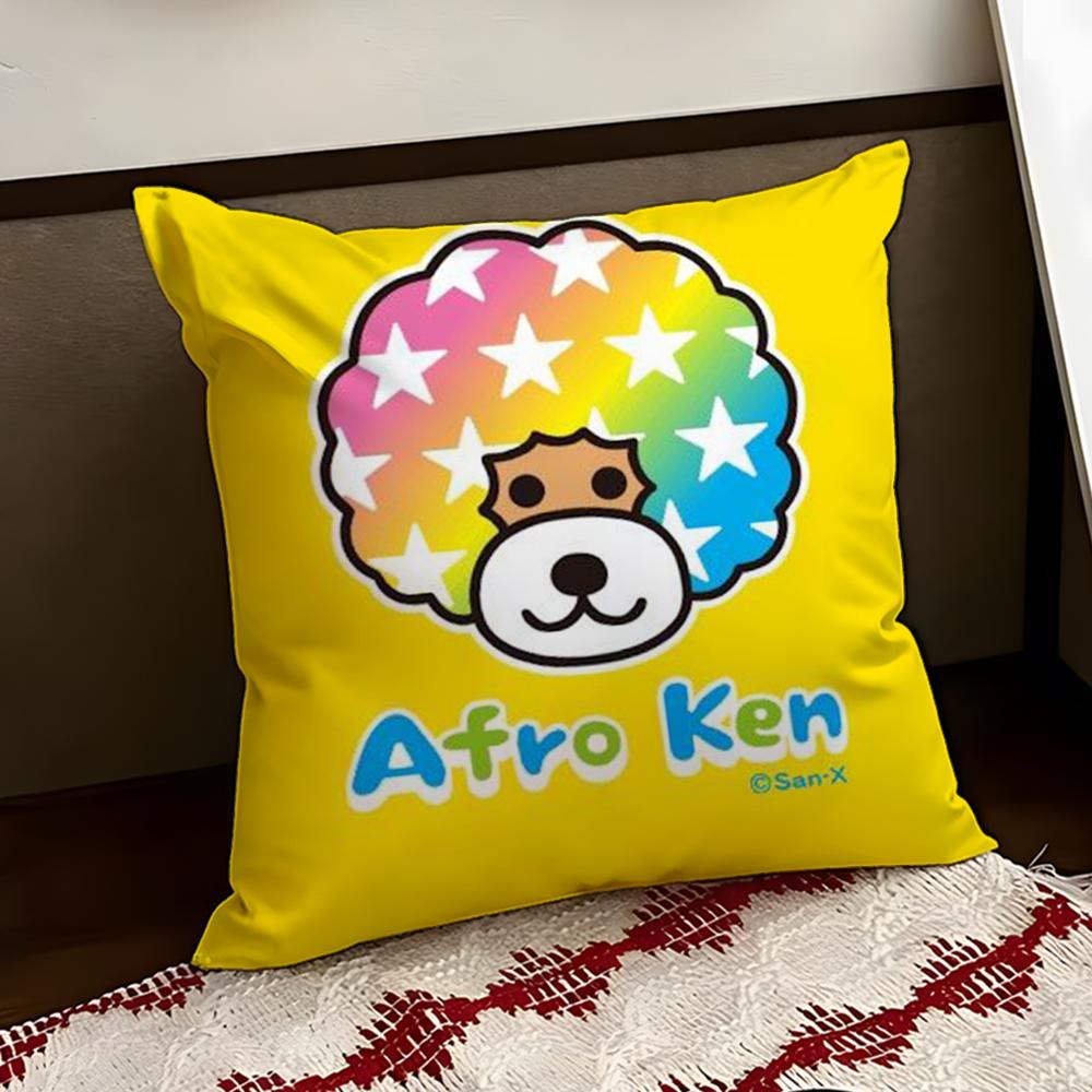 Japan AAfro KKen Cute Cushion Cover Reversible Soft Durable Pillow Cover Home Car MultiScene Use for Daily Comfort