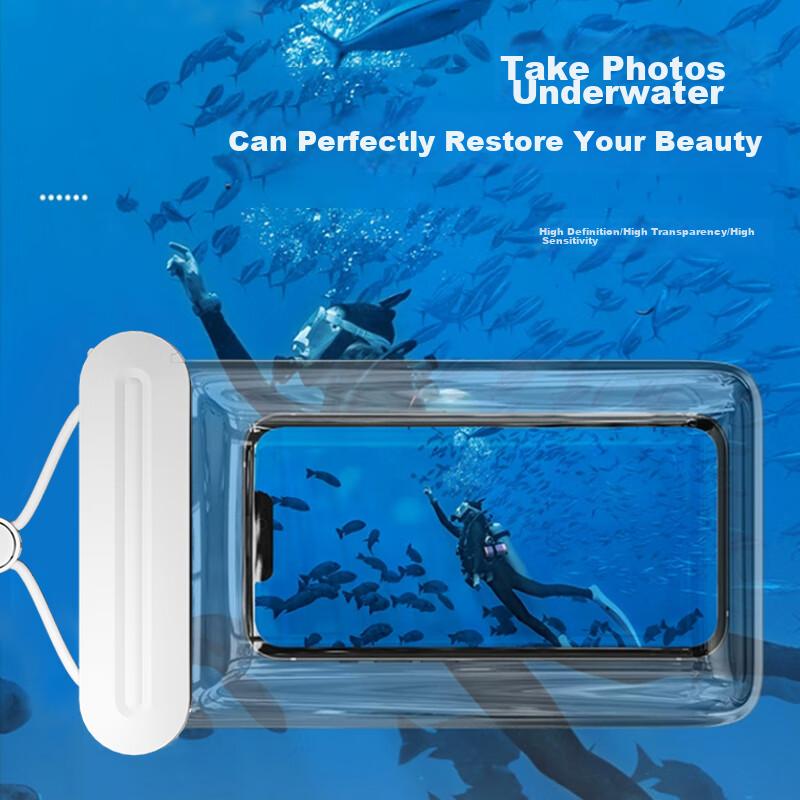 Etravel Waterproof Phone Case, Fully Waterproof, Touchscreen Compatible, IPX8 Rating, for Swimming, Rafting, Hot Springs, Blue Color