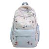 Cute Dachshund Dog Cartoon Printed Student Backpack With Pendant School For