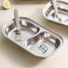 304 Stainless Steel Baby Plate - Compartmentalized, Anti-Fall, Food Safe for Kids