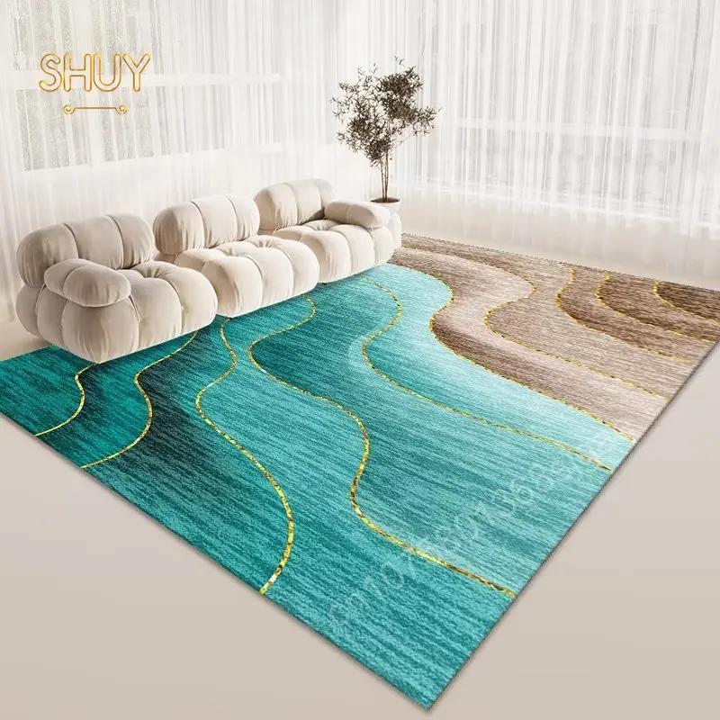 American Style Green Carpet for Living Room Bedroom Large Area Floor Mat Decoration Anti-slip Design Lounge Balcony Corridor Rug
