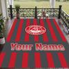 Custom Name Aberdeen Crystal Velvet Floor Rug Personalized Text Soft Carpet Home Decor