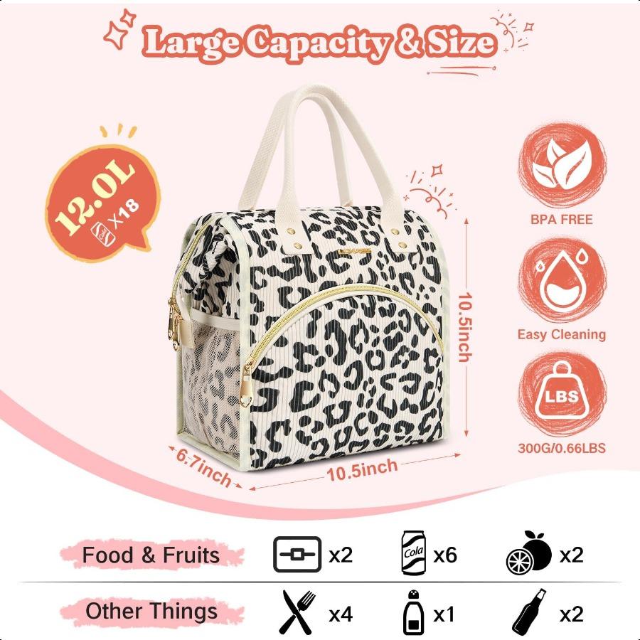 

Lunch Bag Women Insulated Lunch Box WideOpen Lunch Tote Bag Large Drinks Holder Durable Nylon Thermal Snacks Organizer for Men United States