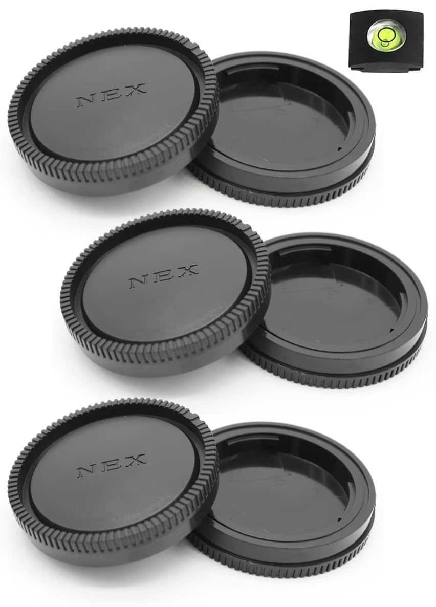 

of Sony Rear Lens Cap Camera Body Compatible with Sony Mirrorless SLRs [Set 3] E-Mount + Cap, (NEX)