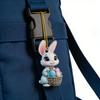Easter Bunny Ornament 2D Flat Acrylic Bunny Car Rearview Mirror Charm Cartoon Bunny Egg Hanging Pendant for Home Car Window Backpack Holiday Decor