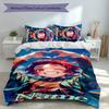 3pcs Custom Name Demon Slayer Tanjiro Set,Includes 1 Duvet Cover and 2 Pillowcases,All-season Bedroom Decor