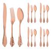 12Pcs 18/8 Stainless Steel Royal Cutlery Set Shiny Gold Dinnerware Tableware Knives Forks Spoons Western Dinner Set
