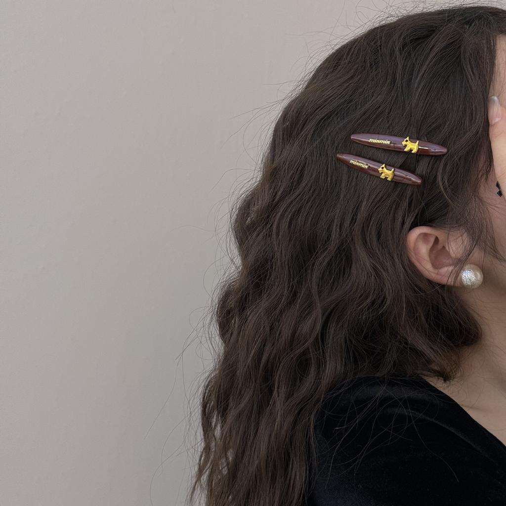 High-end and Cute Little Dog Hair Clips, Side Fringes, Bangs, One-line Hair Clips, Duckbill Hair Clips, and Hair Accessories