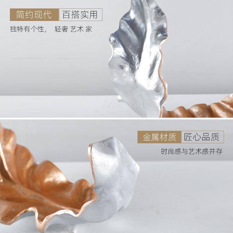 Tray Miniatures Decor Figurines Resin Handicraft Leaf Fruit Bowl Curved Dead Leaf Desktop Storage Container Tray Home Decor