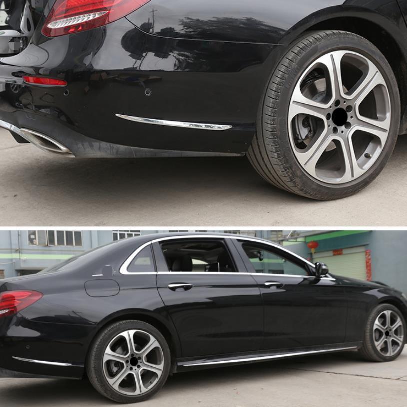 For Mercedes Benz E Class W213 E200L 300L 2016- Car Accessories Rear Exterior Body Side Molding Decorative Strips Trim