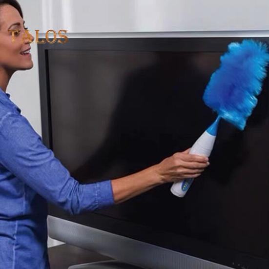 360-Degree Rotating Electric Duster Brush Battery Powered Quick Cleaning Super Absorbent Washable Dust Collector Wireless Cleaning Brush