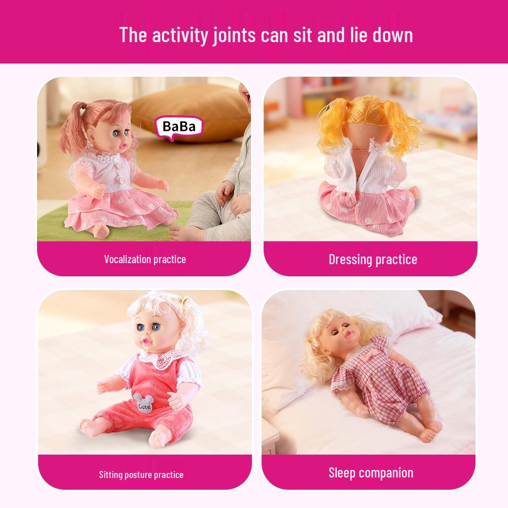 12-Inch Soft Talking Baby Doll Sleep Companion Toy - Ideal Gift for Girls