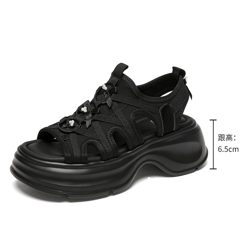 Women's summer sandals 2025 new sports outer wear muffin thick sole work is not tired feet Roman sandals women