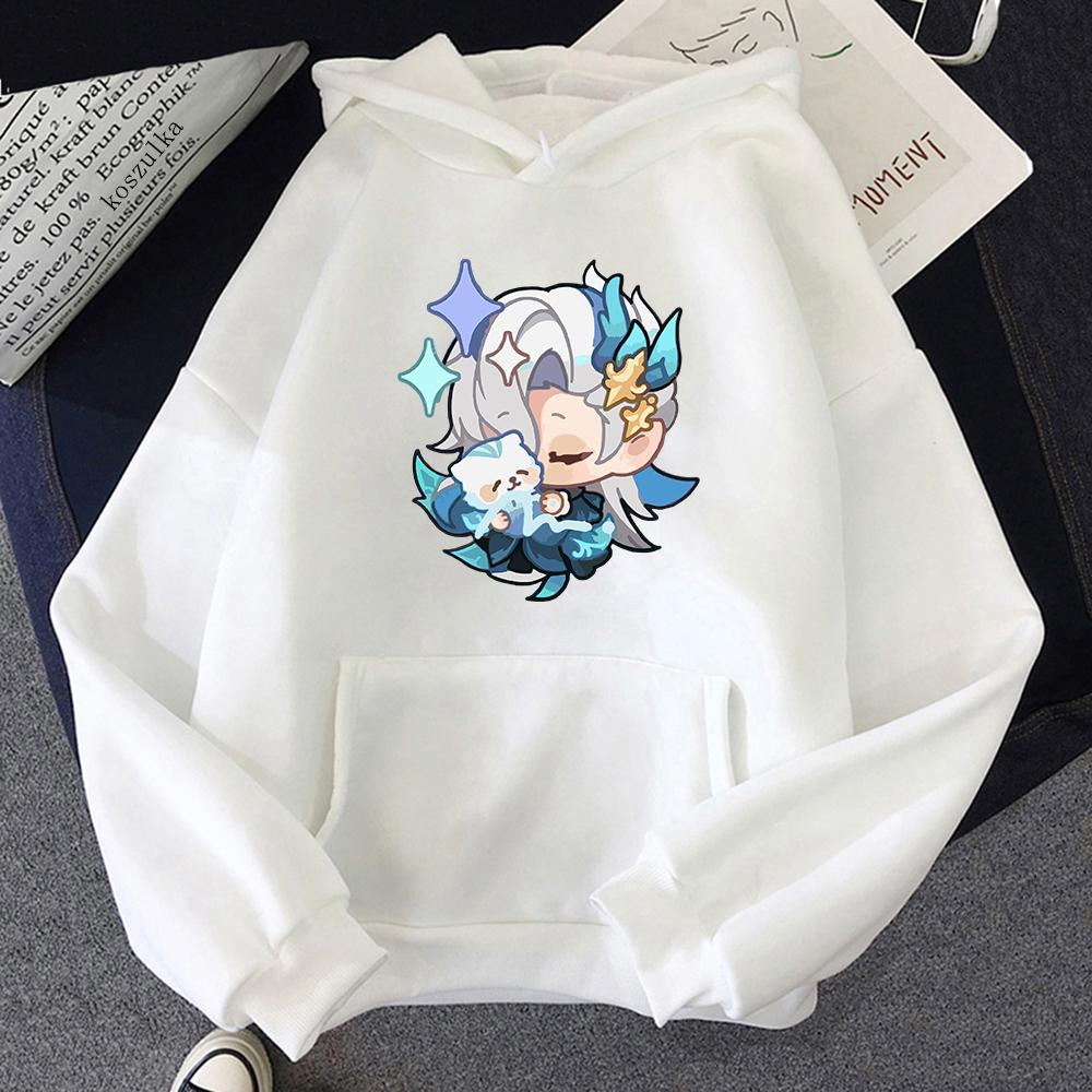 2025 Anime Genshin Impact Neuvillette Hoodie Kawaii Women_men Hoodie Funny Unisex Sweatshirt Vintage Aesthetic Harajuku clothing