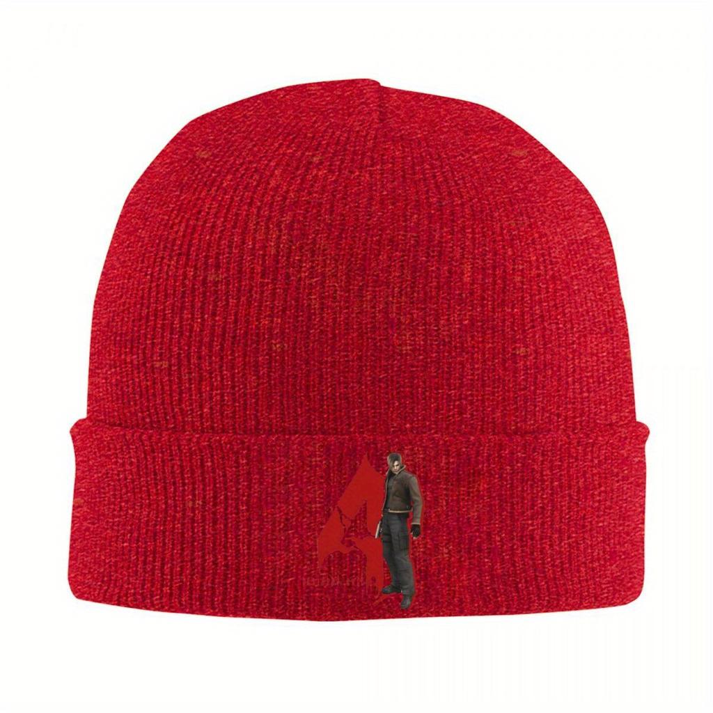 Resident Leon Eviled 4 Knitted Hat Beanies Winter Hat Warm Color Game Umbrella Caps Men Women