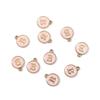 10Pcs 12x2.5mm Alphabet Double Face Charms Pendant Beads for Jewelry DIY Findings