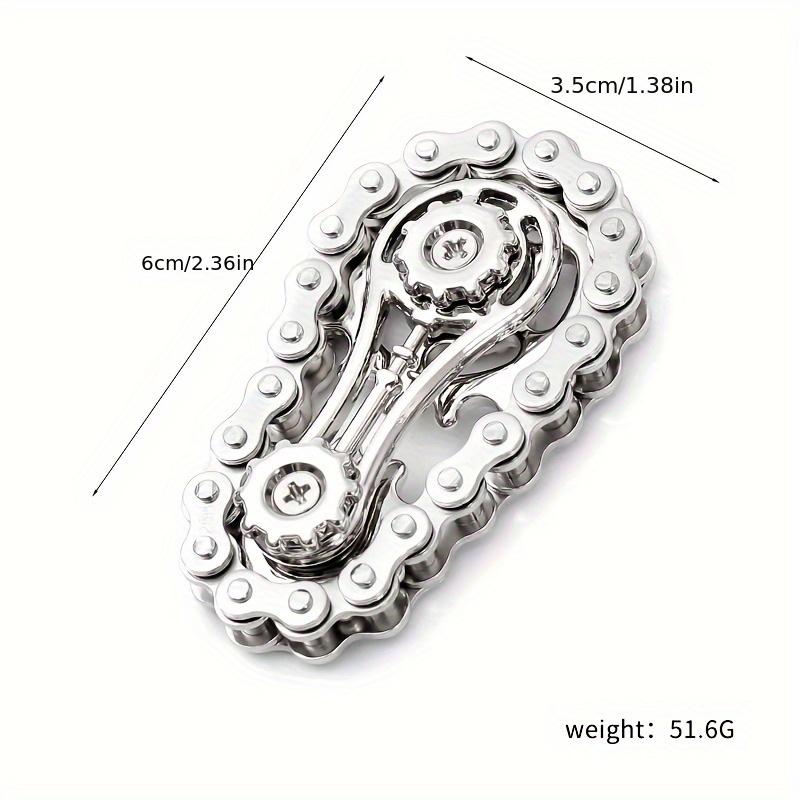 1pc Gear Flywheel Fingertip Gyro Cool Finger Fidget Spinning Toy Metal Sensory Bicycle Chain Gear Board Game Novelty Toy Gift