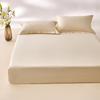 Lençol de cama com elástico macio de algodão egípcio, capa de colchão 100% algodão de luxo, capa de colchão com elástico macio e antiderrapante
