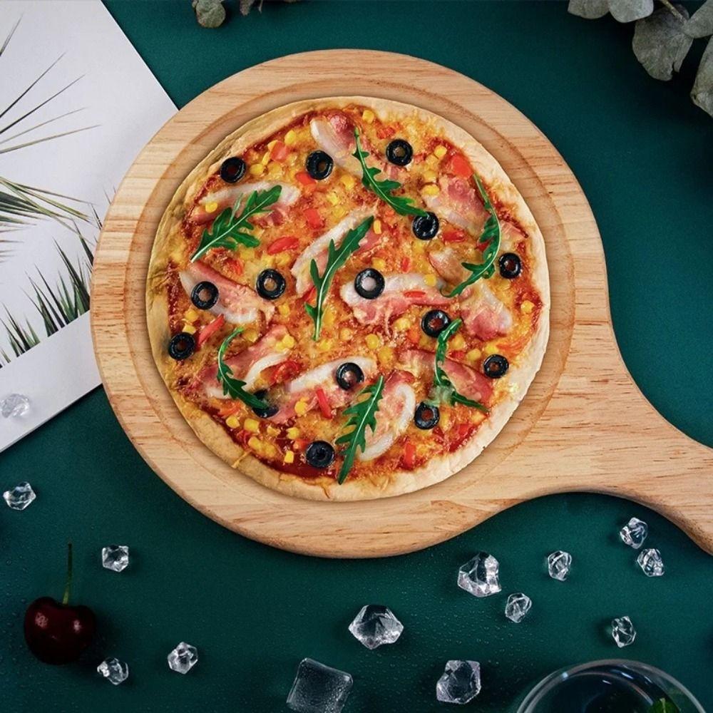 Durable Bread Serving Board Bamboo Pizza Making Peel Practical Wooden Pizza Paddle  Kitchen Tools