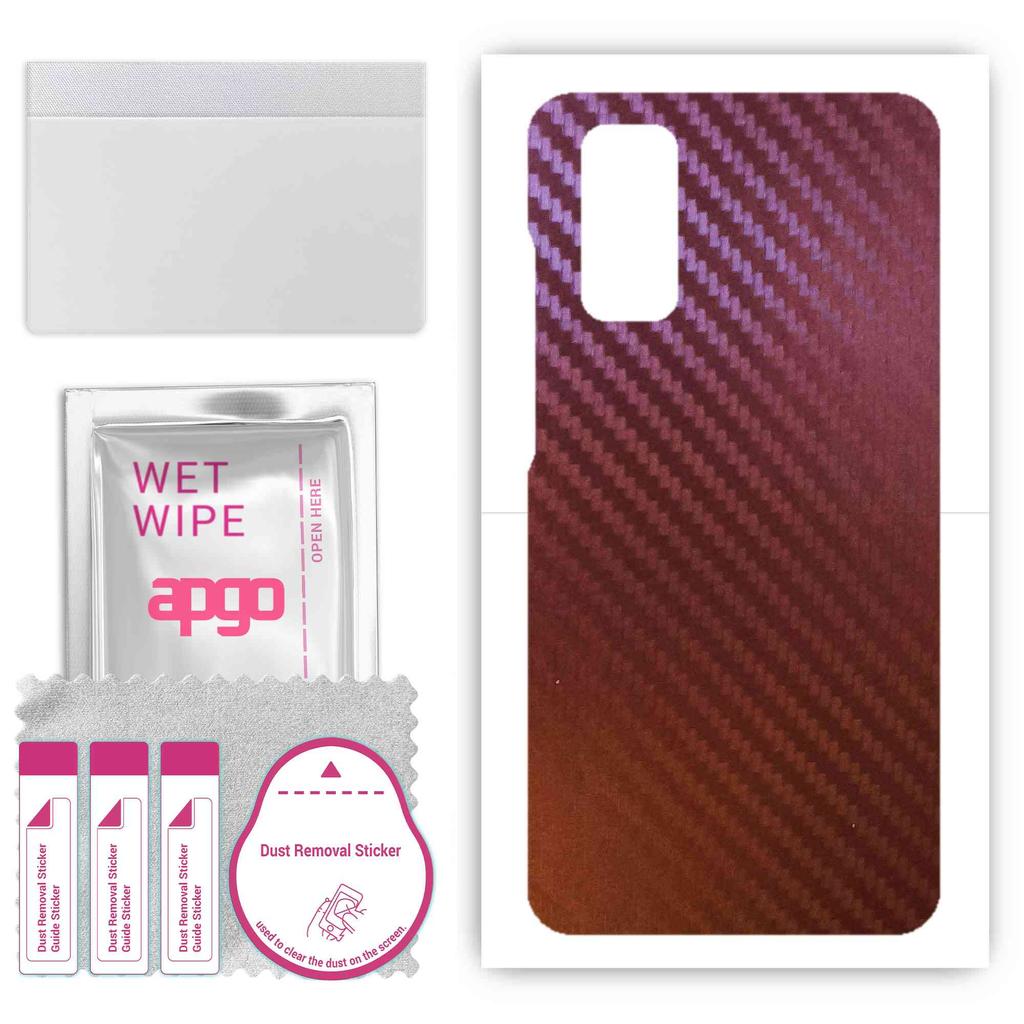 apgo skin sticker film foil vinyl for the BACK compatible with Samsung Galaxy S20, scratch-resistant, easy to install - Carbon Chameleon CAKA5