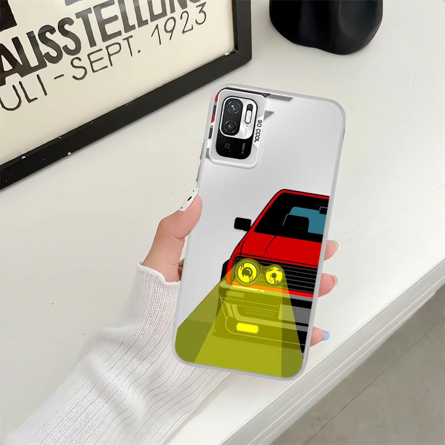 JDM Sprot Car Soft Shell Phone Case for Xiaomi Poco X3 NFC X3 Pro C50 C61 C51