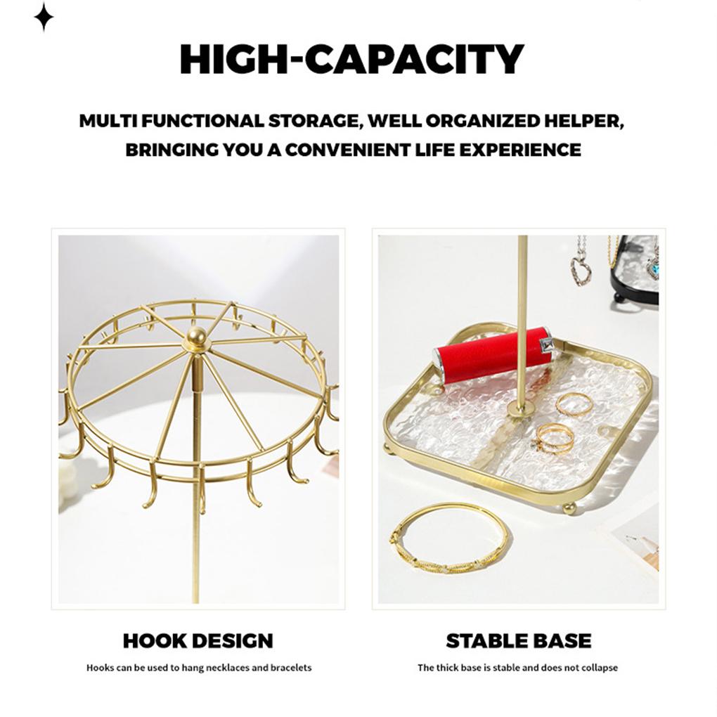 Trendy Iron Jewelry Organizer Stand For Necklace And Earrings Etc. For Easy