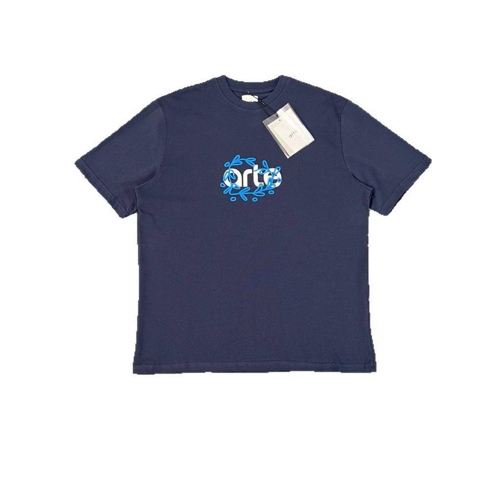 Embroidered Short-Sleeved Men'S And Women'S Loose Trend Crew Neck T-Shirt Summer Versatile High Street Tide