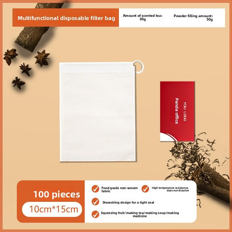 Non-woven Fabric Tea Bag with Drawstring, Disposable Soup and Marinade Bag, Traditional Chinese Medicine Decoction Gauze Bag